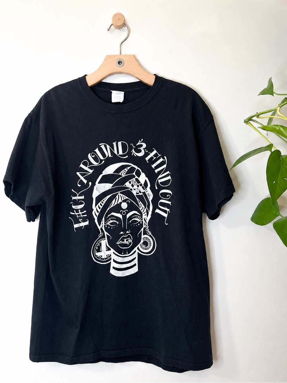 F#ck Around & Find Out Graphic T-Shirt Men’s L Black Statement Tee FAFO